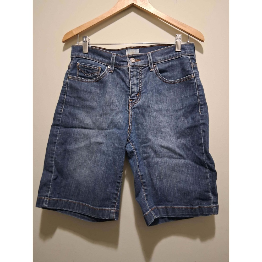 Levi's Women's 512 Perfectlyโ Slimming Mid Rise Denim Shorts Blue Size 8